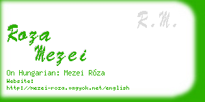 roza mezei business card
